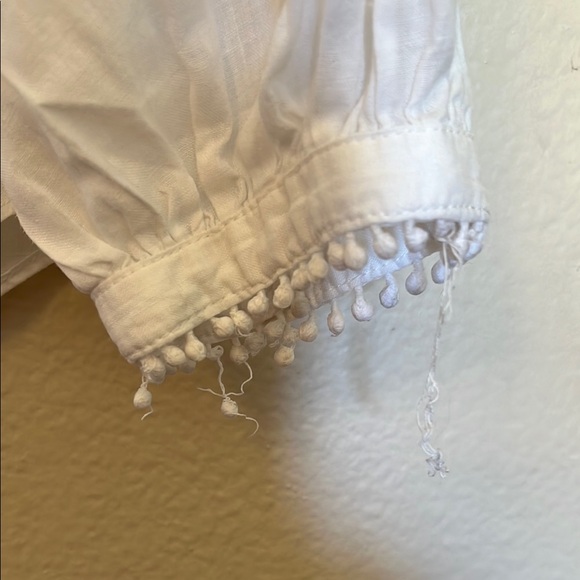 Elegant White Embroidered Women's Top Maryana Veronica beard 100 ramie - Picture 8 of 12